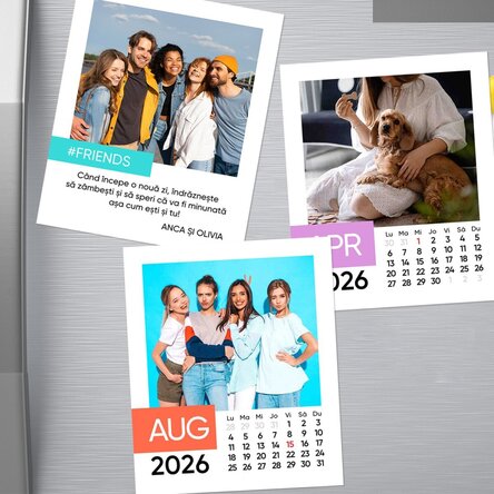 Set 13 magneți format polaroid 10x12cm - Calendar