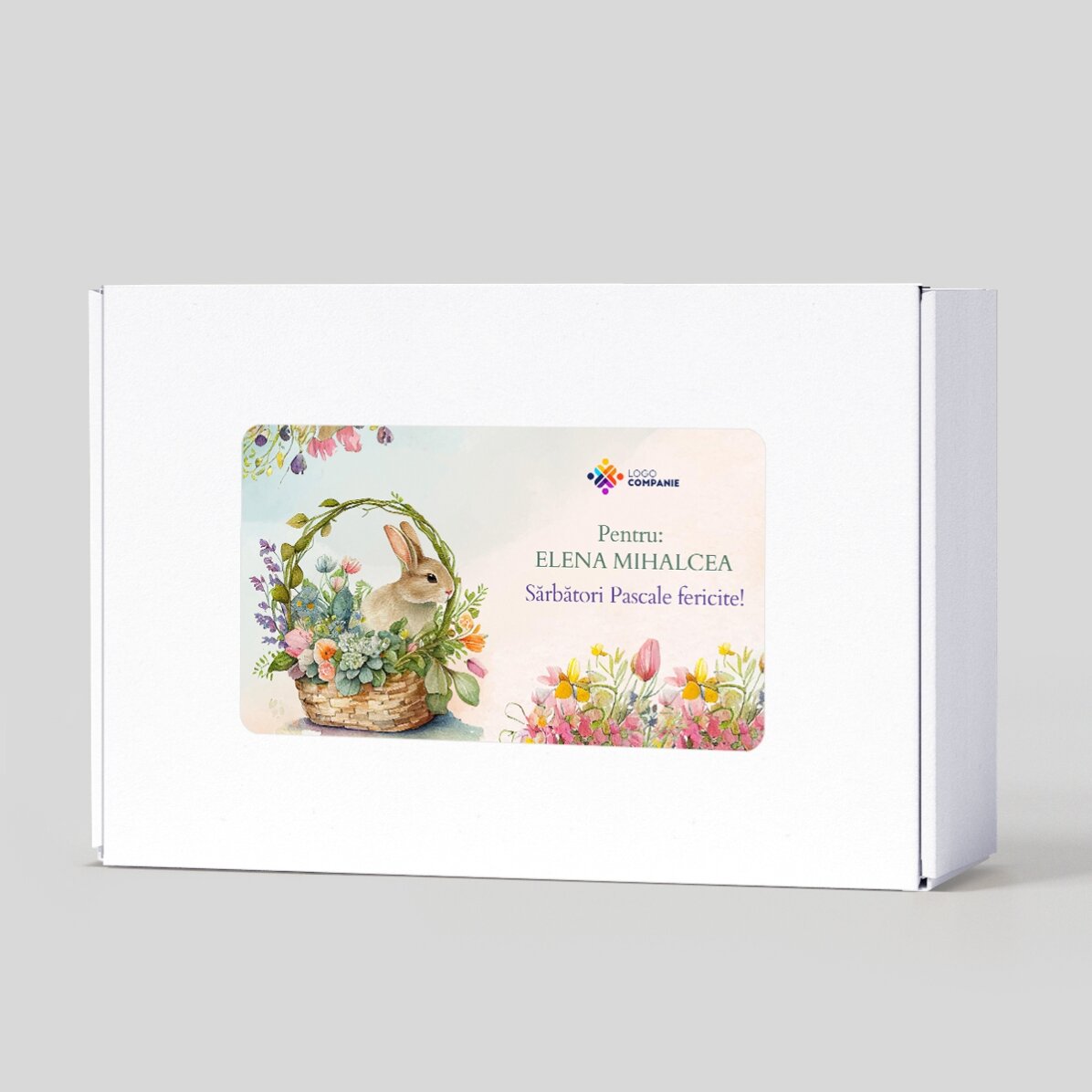 Personalised corporate gift set with logo - Happy Easter