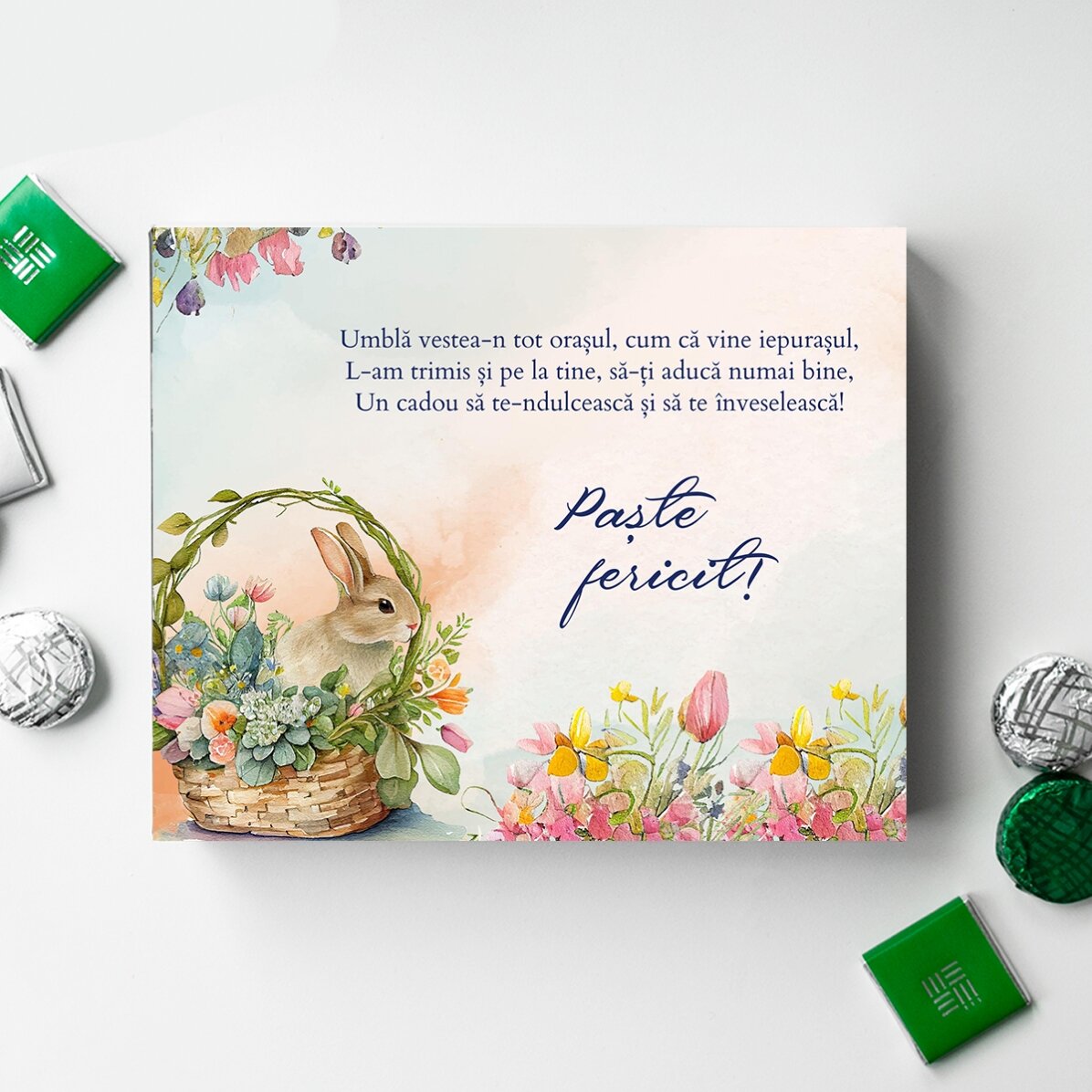 Personalised corporate gift set with logo - Happy Easter