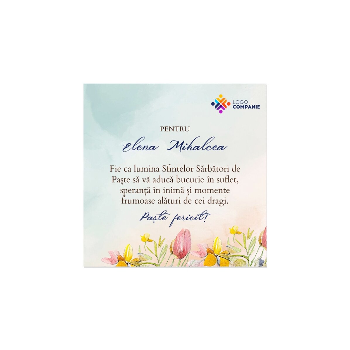 Personalised corporate gift set with logo - Happy Easter