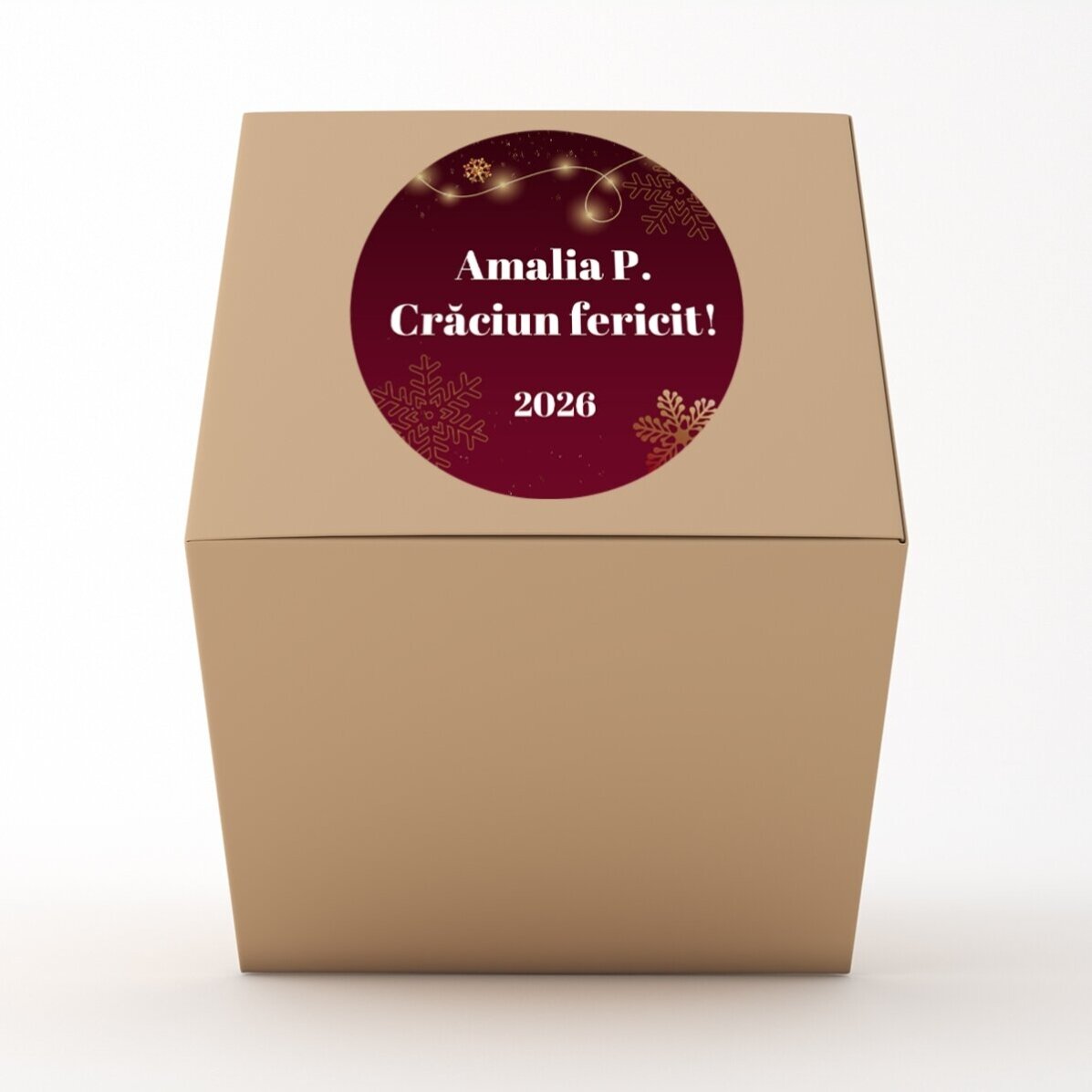 Personalised Christmas gift set with logo and message - Red Christmas