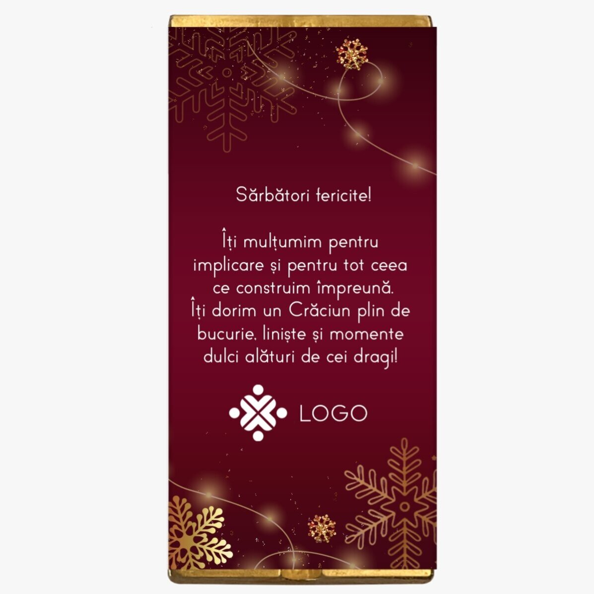 Personalised Christmas gift set with logo and message - Red Christmas