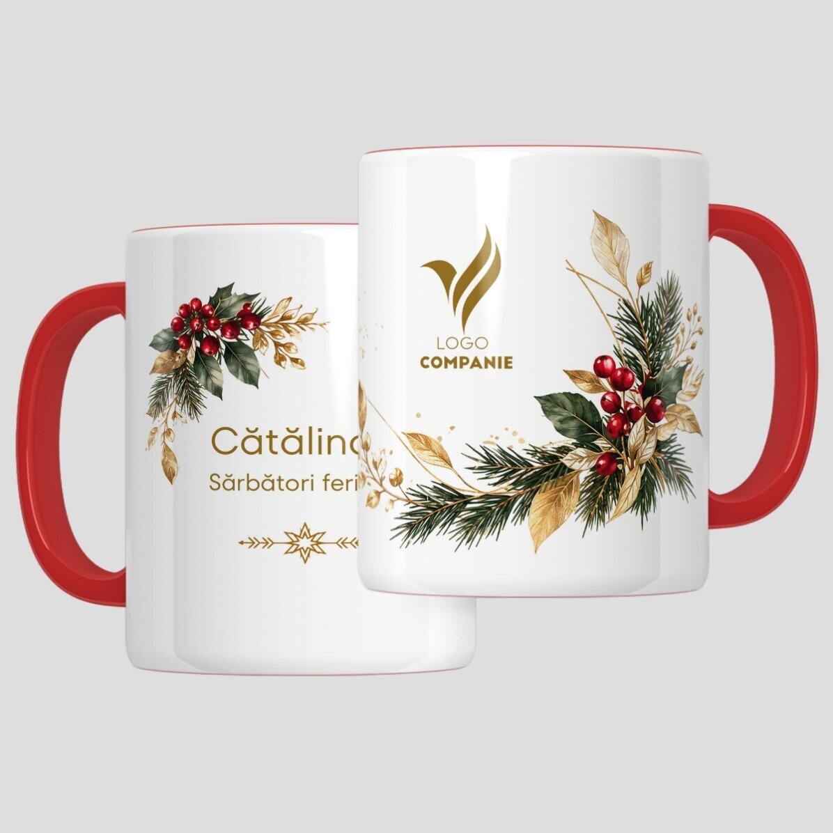 Personalised Christmas gift set with logo and text - Festive