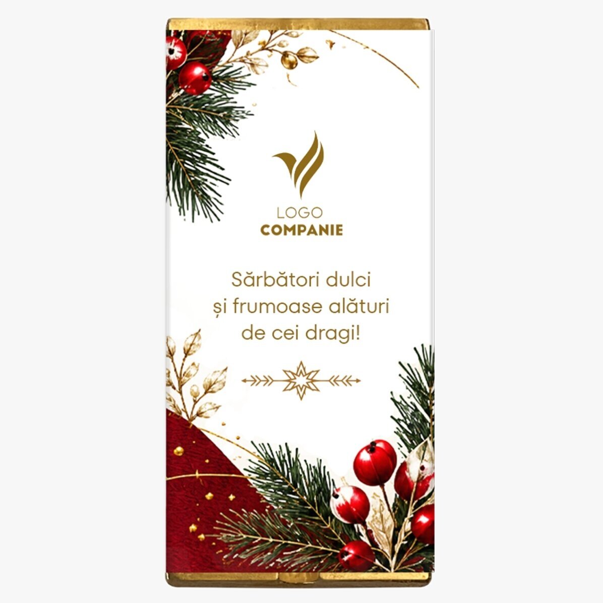 Personalised Christmas gift set with logo and text - Festive