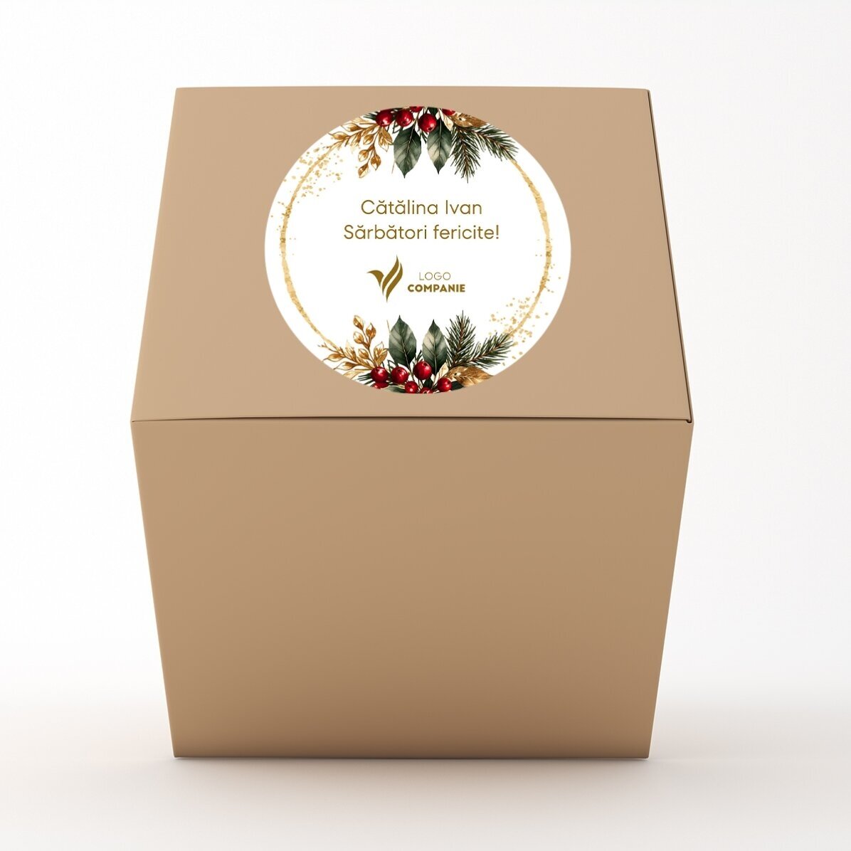 Personalised Christmas gift set with logo and text - Festive