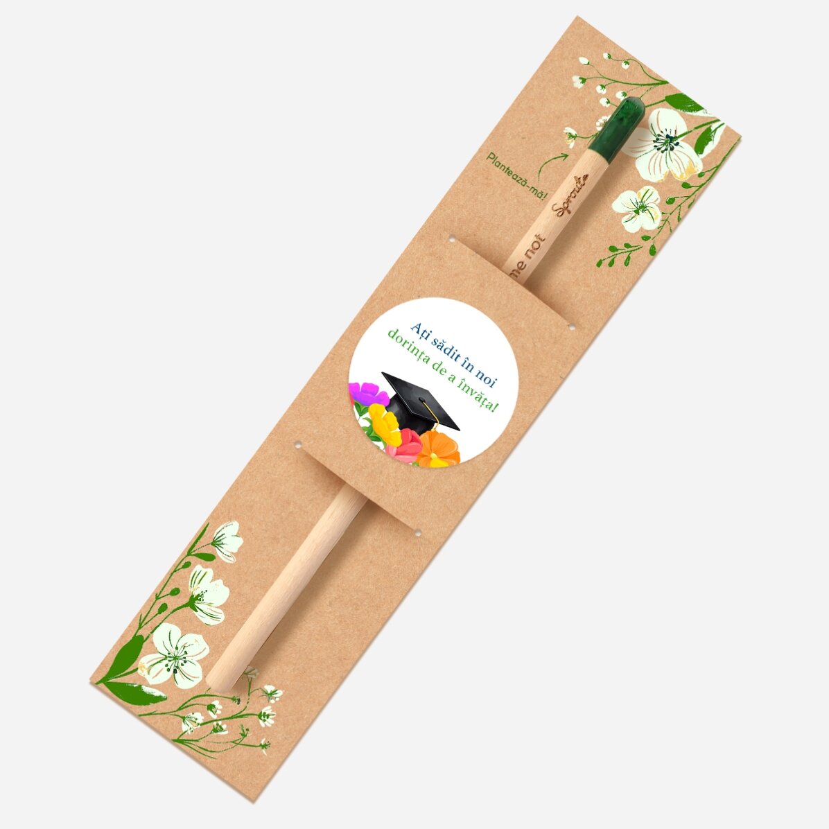 Personalised gift set for teachers, featuring a message and logo
