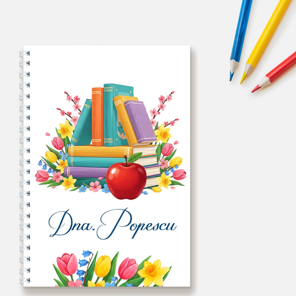 Gift set for teachers - Books and flowers