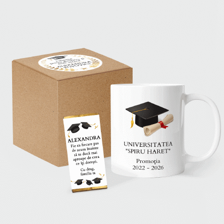 Personalised gift set for graduates
