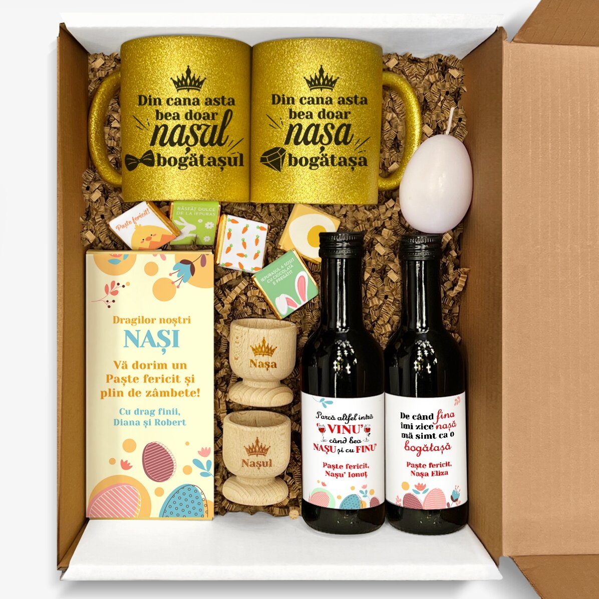 Personalised gift set for godparents - Happy Easter