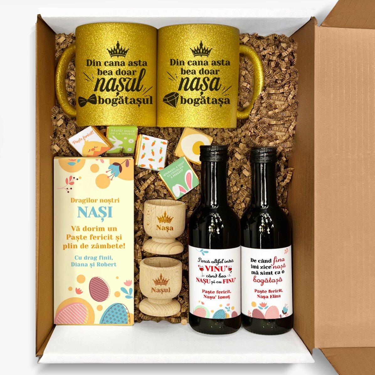 Personalised gift set for godparents - Happy Easter