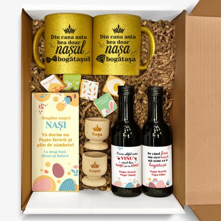 Personalised gift set for godparents - Happy Easter