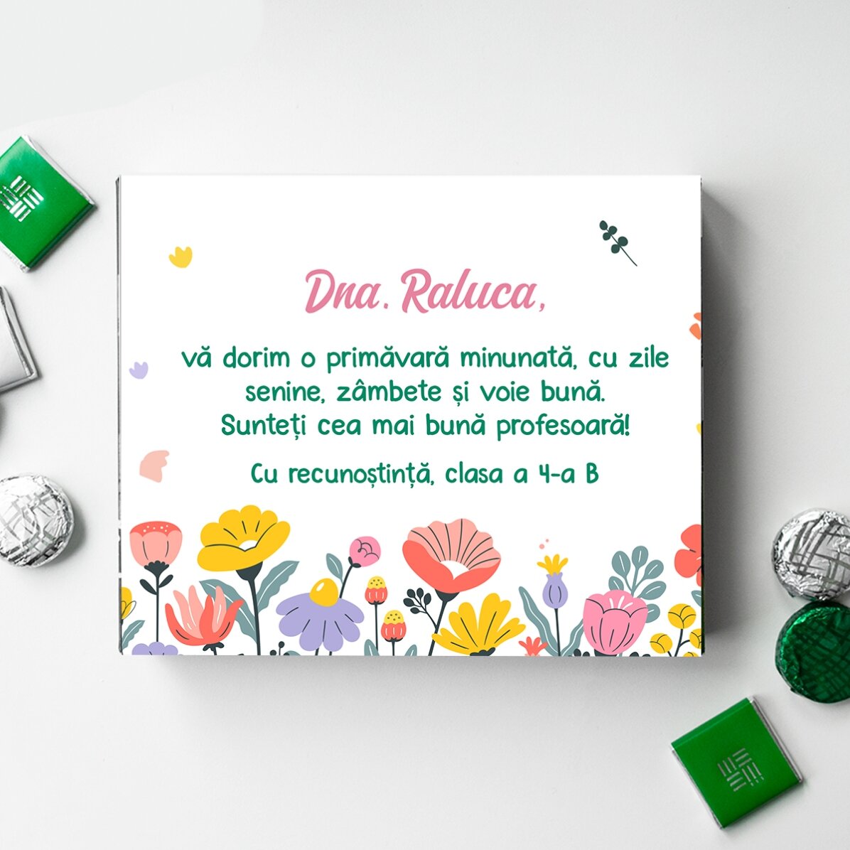 Set cadou personalizat pentru profesoară de 1 și 8 Martie