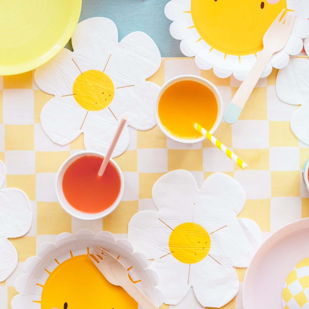 Set of 12 decorative napkins - Daisies