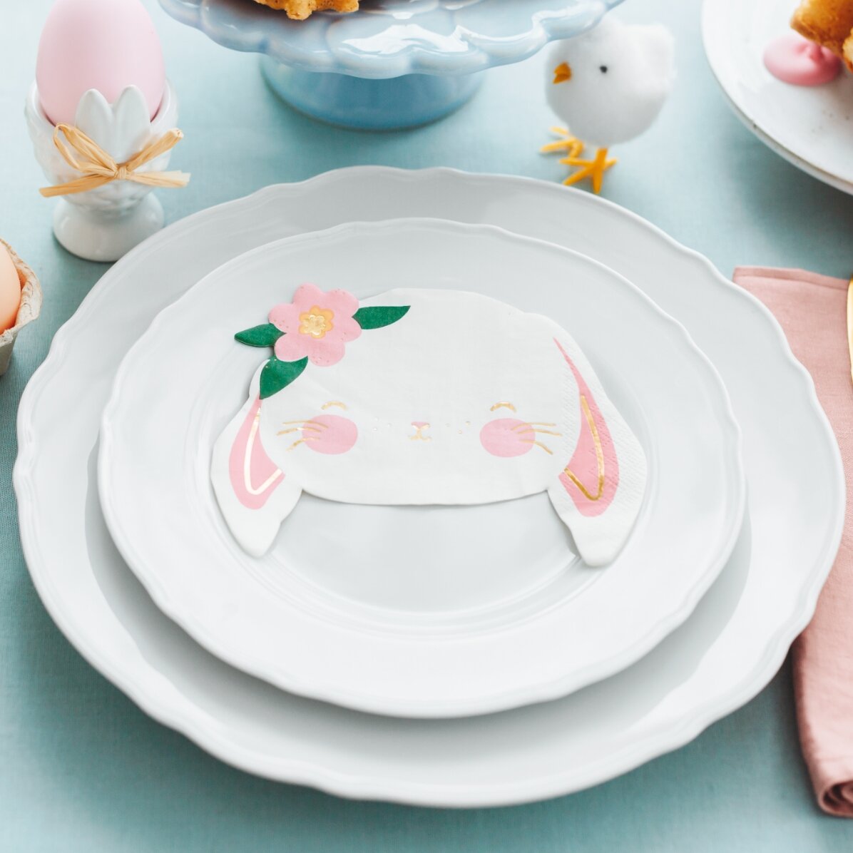 Set of 20 decorative napkins - Bunny