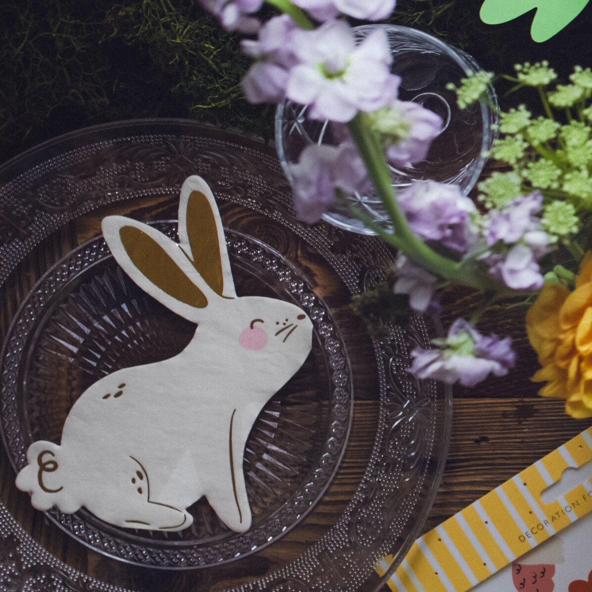 Set of 20 decorative napkins - Bunny