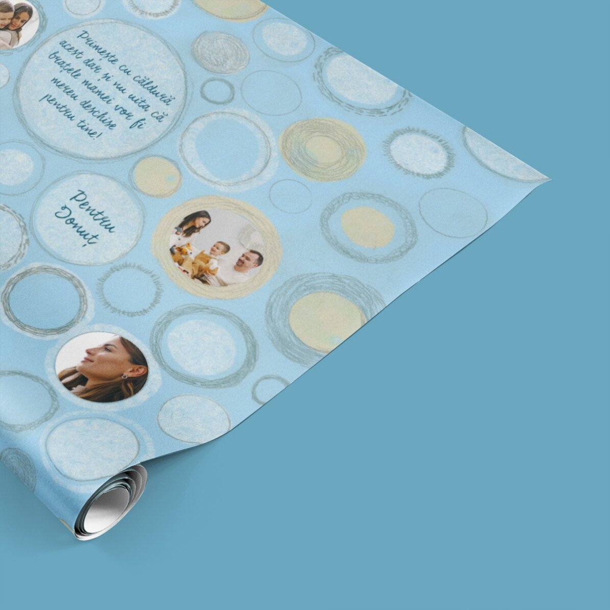 Set hârtie de împachetat personalizată și cartea Cercul