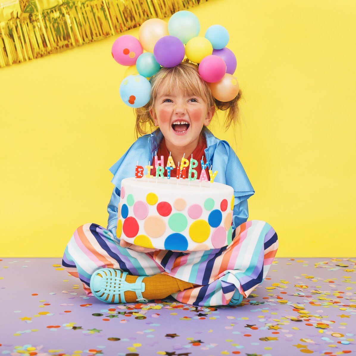 Lumânări pentru tort - set Happy Birthday