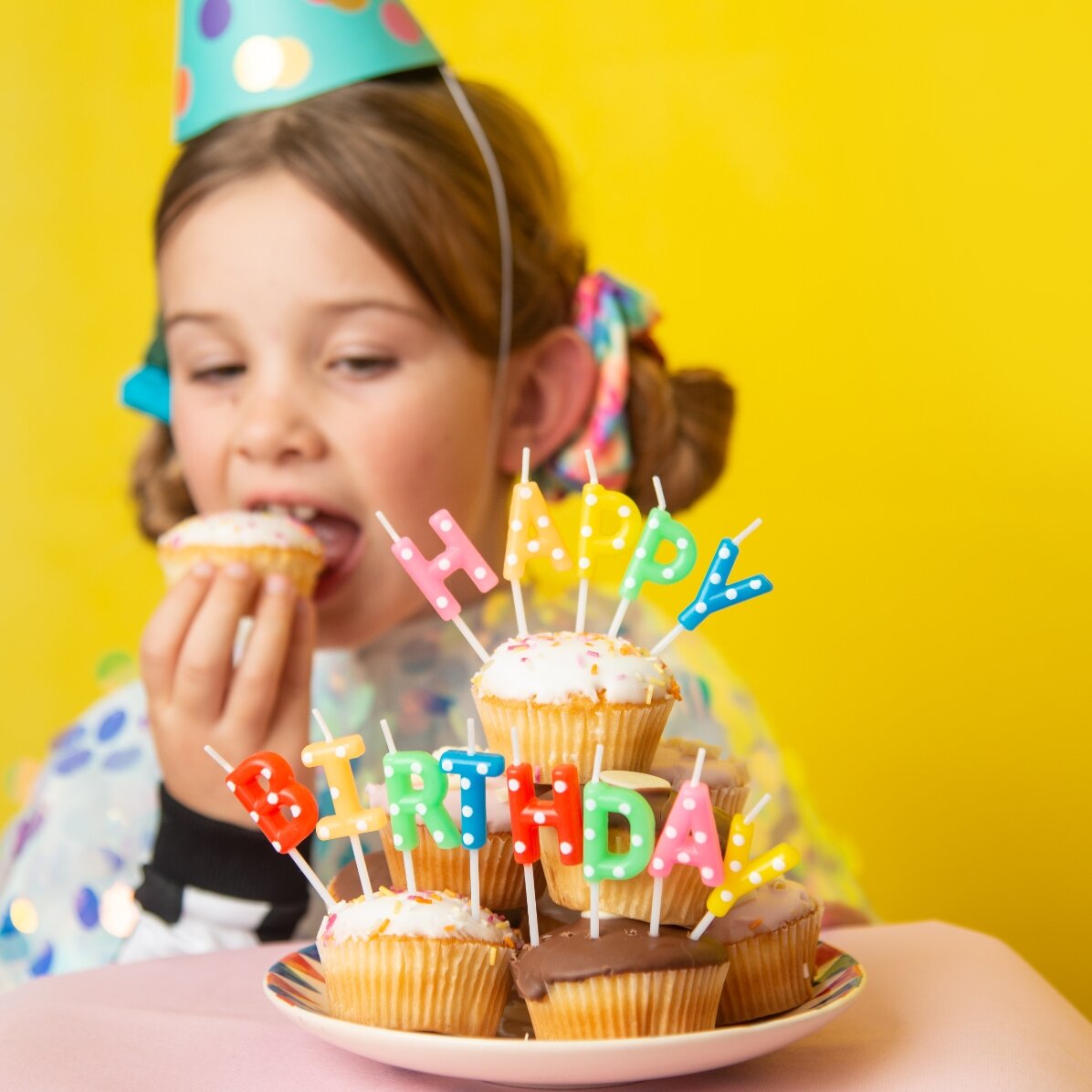 Lumânări pentru tort - set Happy Birthday