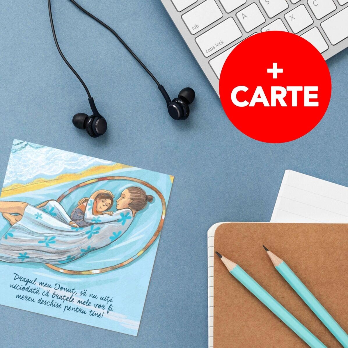 Set magnet 10x10 personalizat și cartea Celălalt cerc