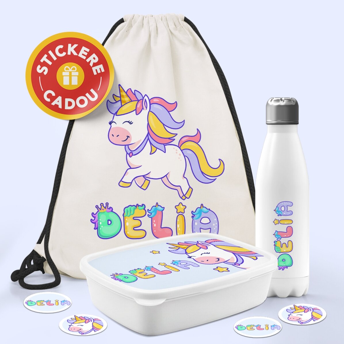 Personalised set for nursery or school – Unicorn