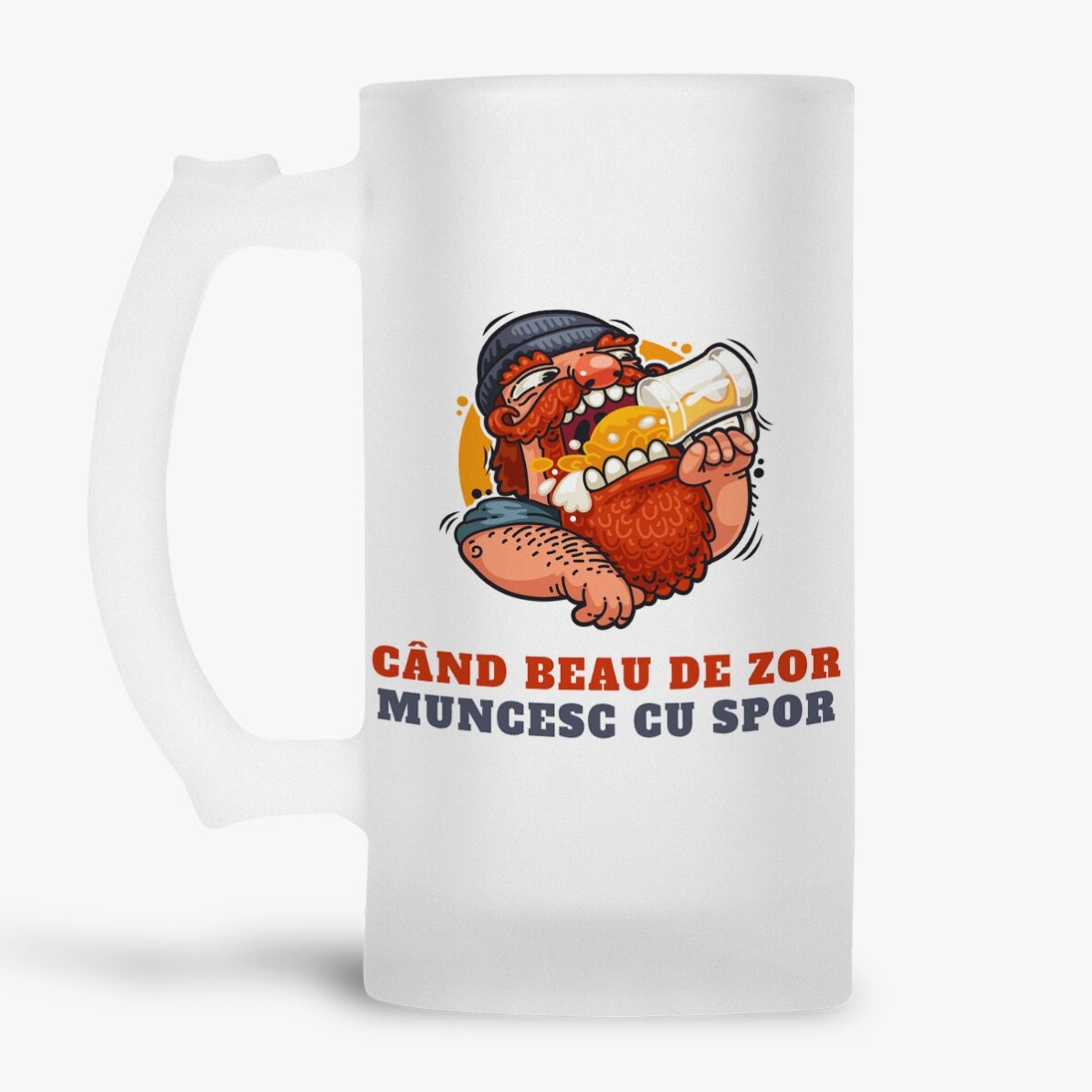 Set personalizat - doză de bere și halbă - Când beau bere...