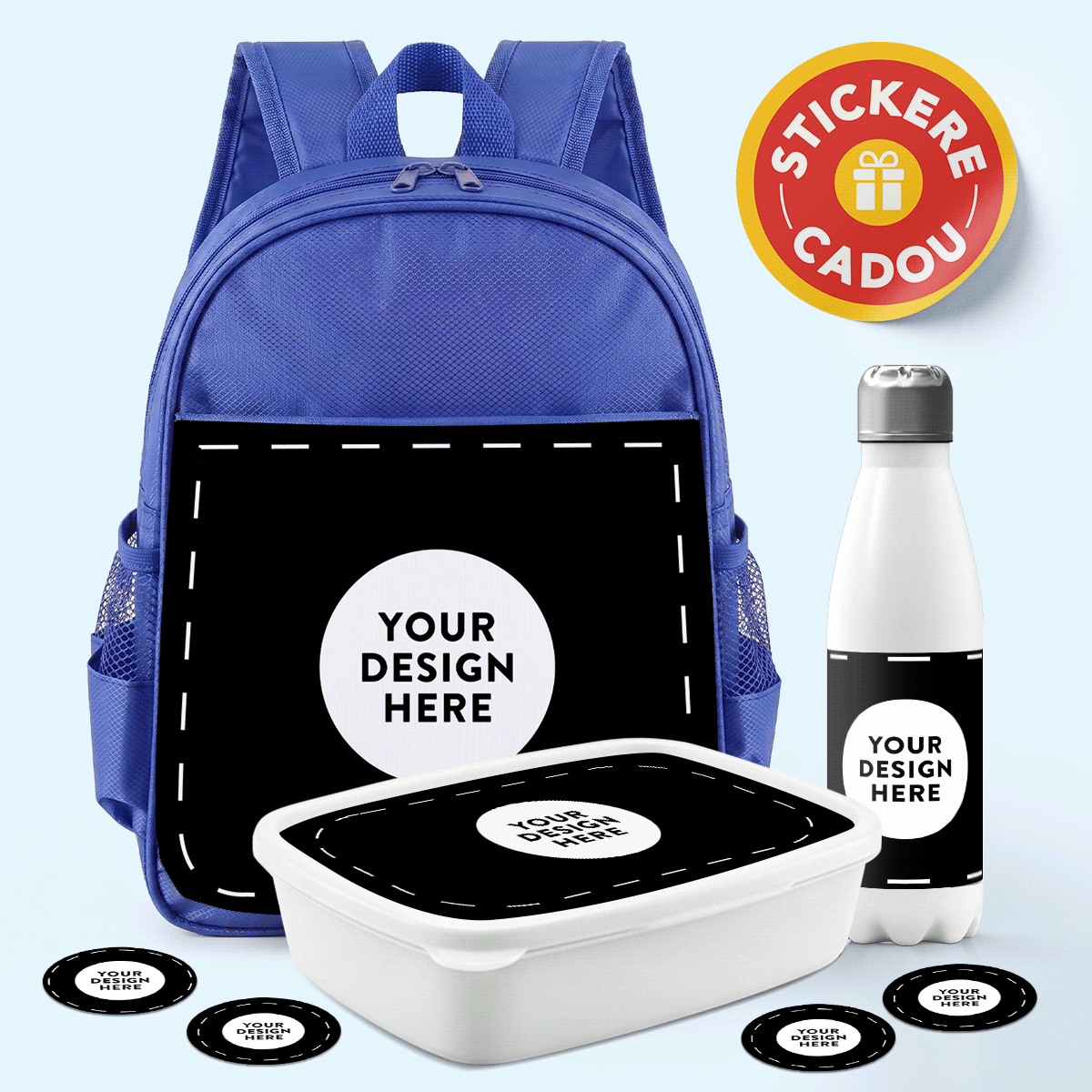 Personalised set for nursery or school featuring your own design