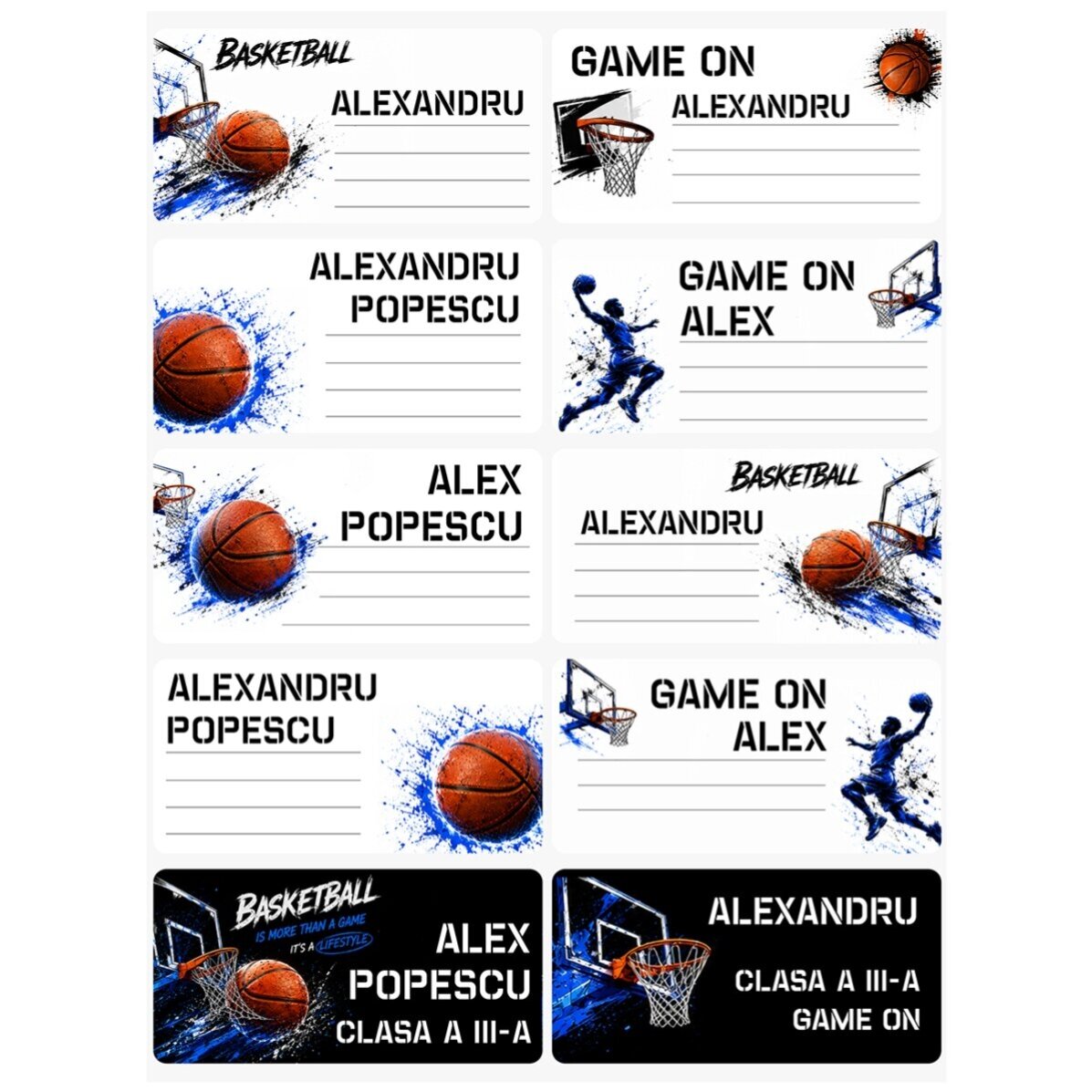 Personalised school kit – Basketball