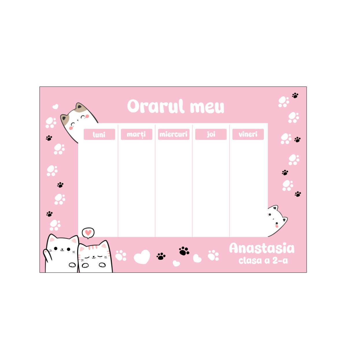 Personalised school set – Kitty
