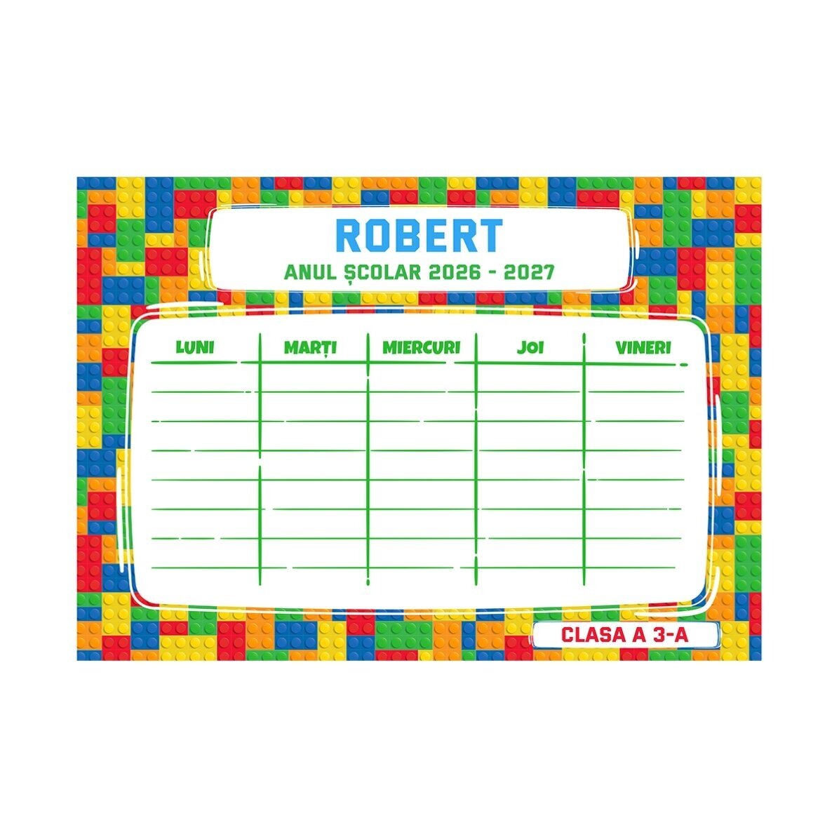 Personalised school set – Lego