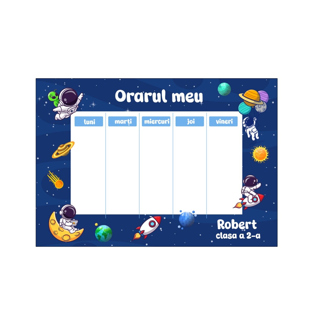 Personalised school set – Space Explorer