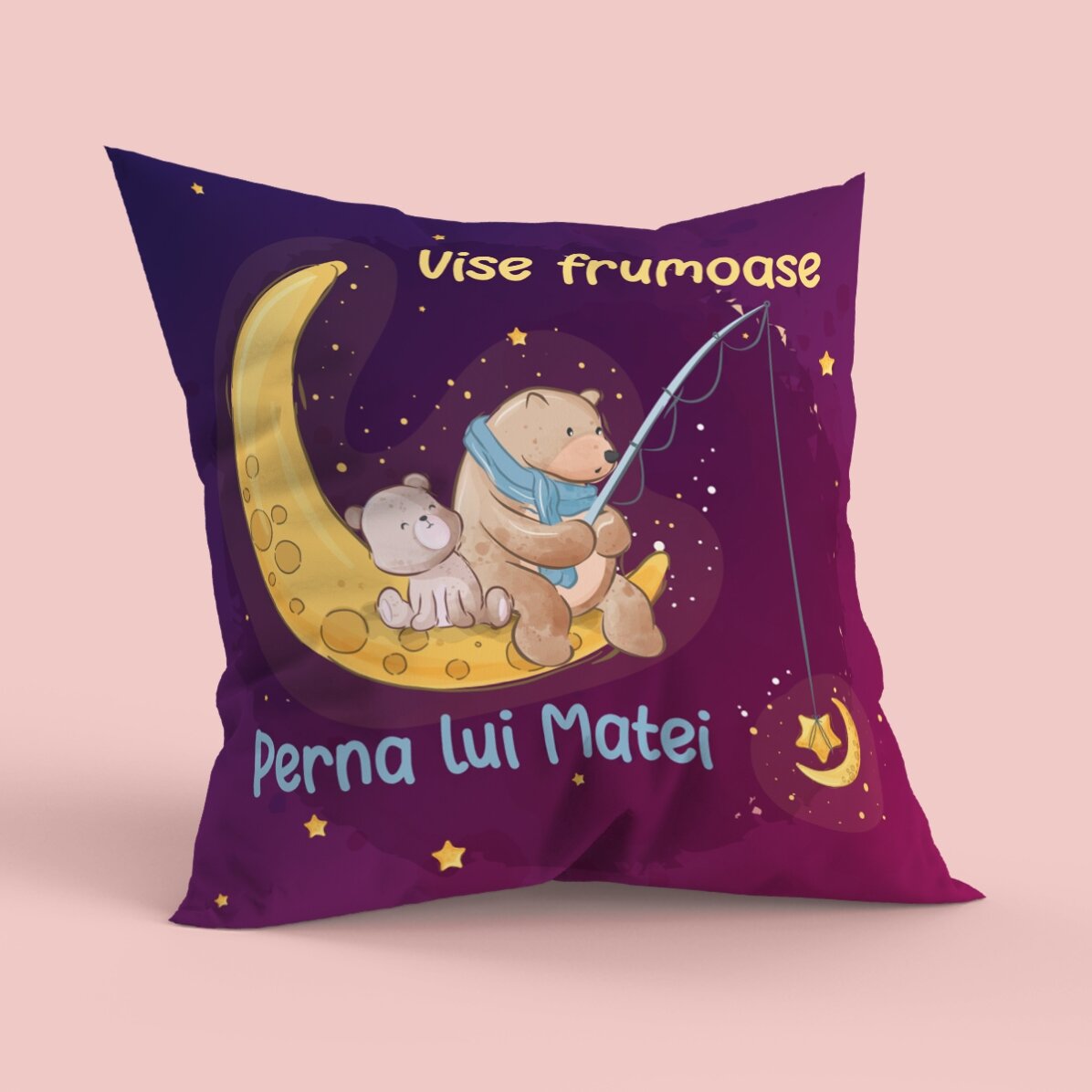 Set personalizat - Pernă și body - Sleepy bear
