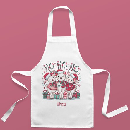 Șorț pentru copii personalizat cu text - HO HO HO!