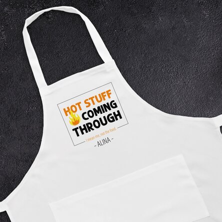 Șorț personalizat cu mesaj - Hot stuff