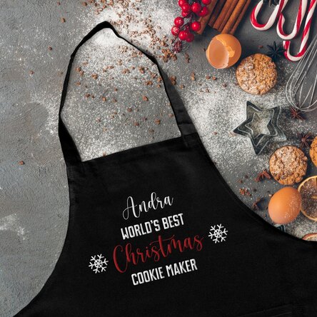 Șorț personalizat cu text - Best Christmas cookie maker