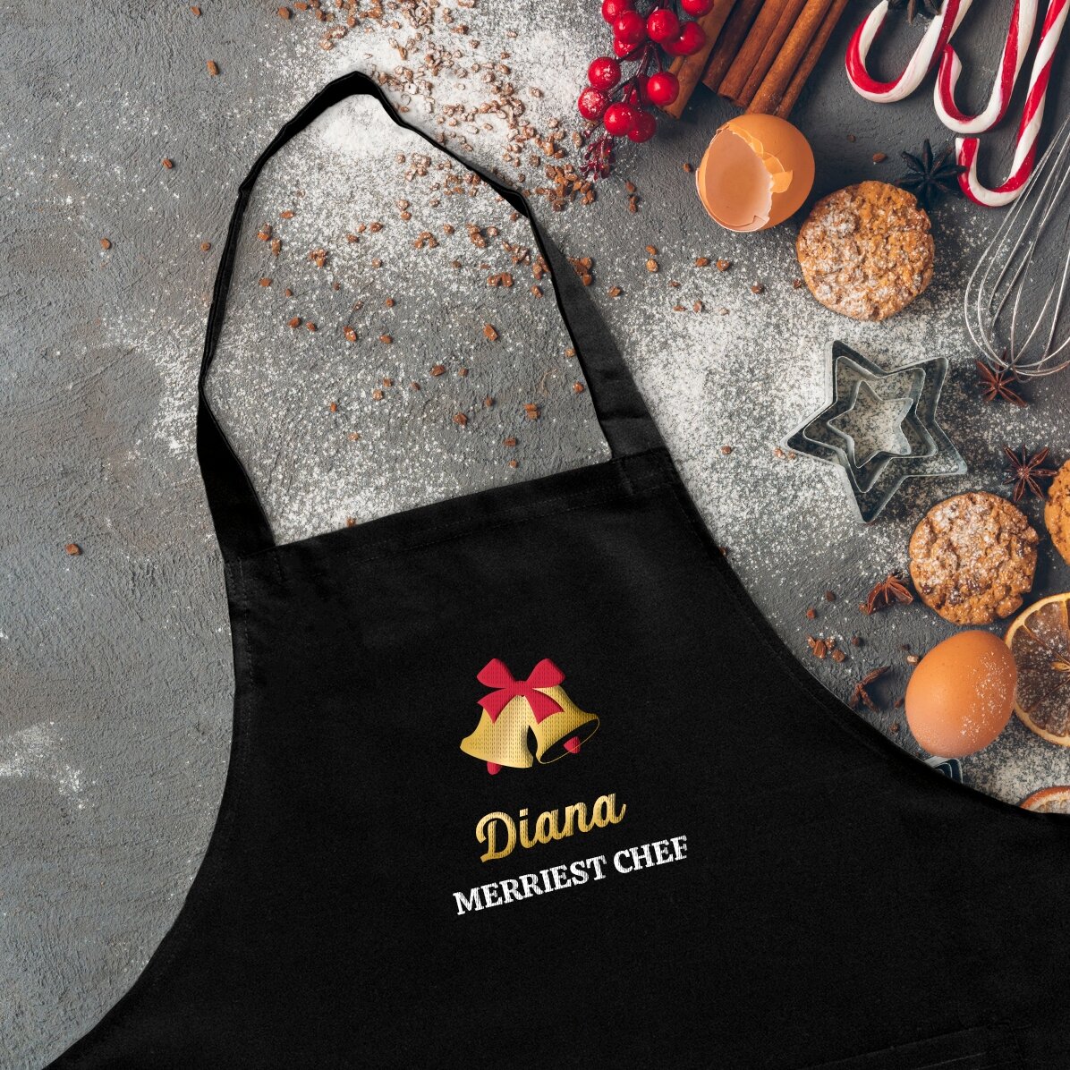 Șorț personalizat cu text - Merriest Chef