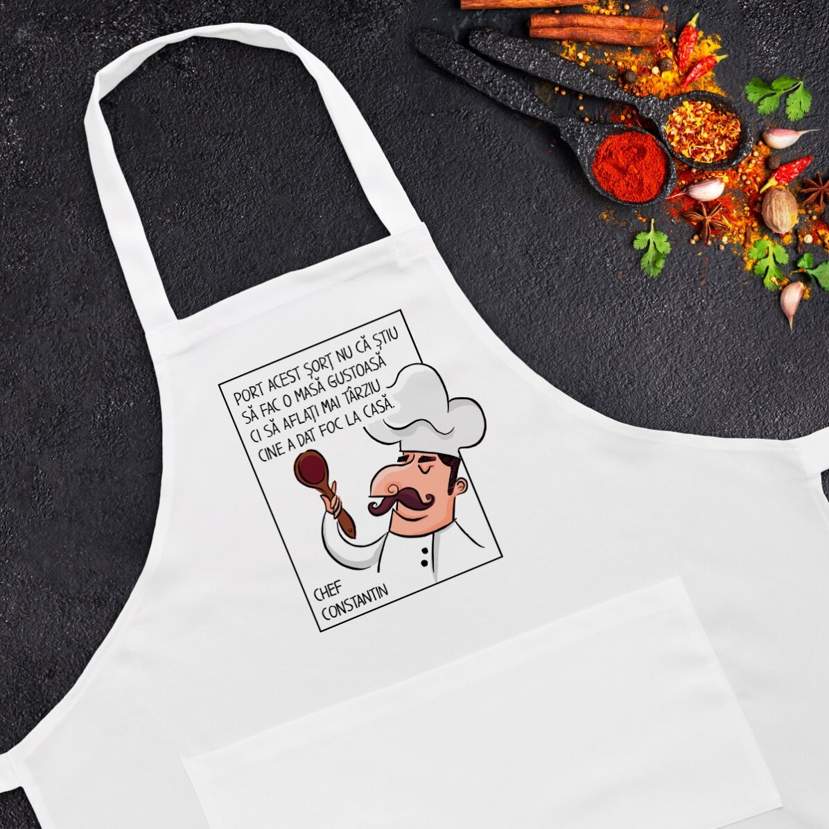 Șorț personalizat cu text pentru el x Flick