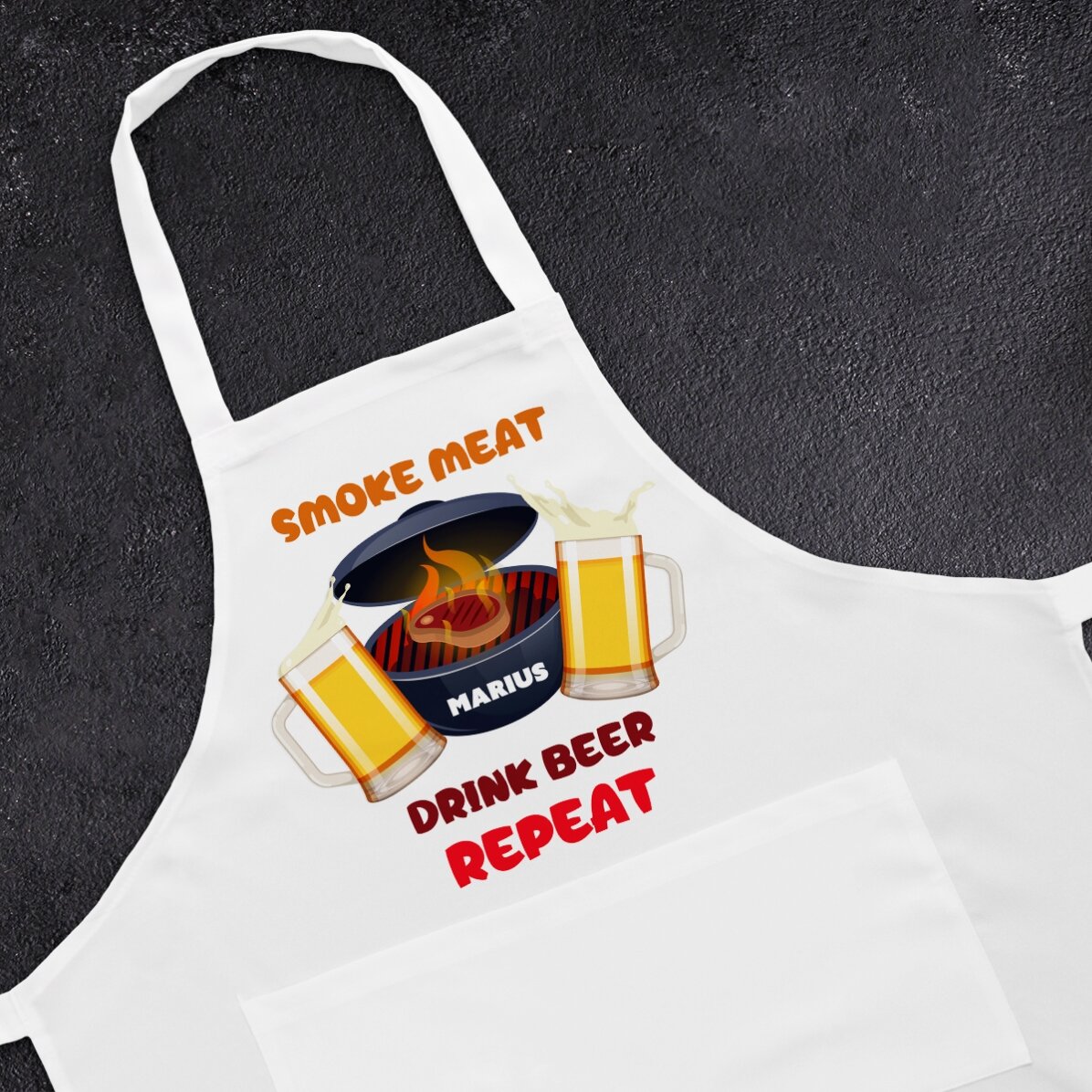 Șorț personalizat cu text - Repeat