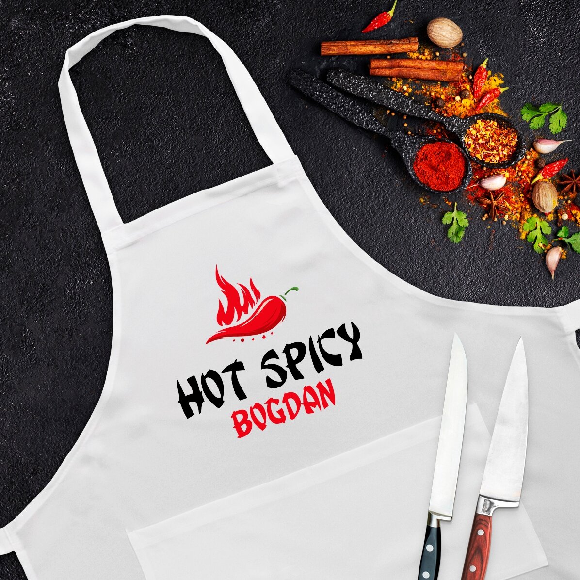 Șorț personalizat cu text - Spicy