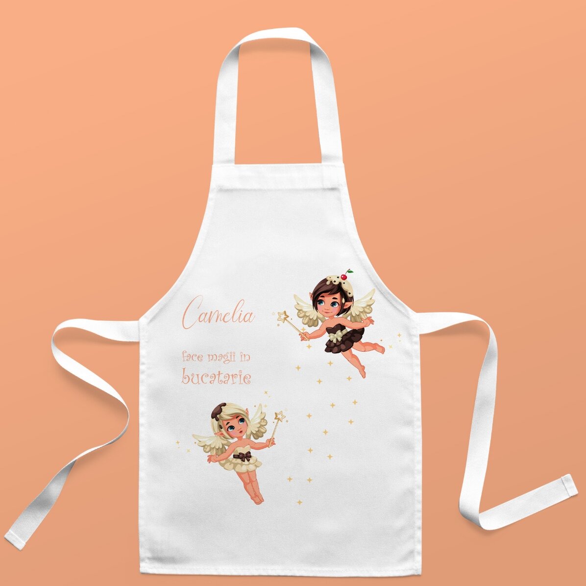 Șorț personalizat pentru copii cu text - Magie în bucătărie