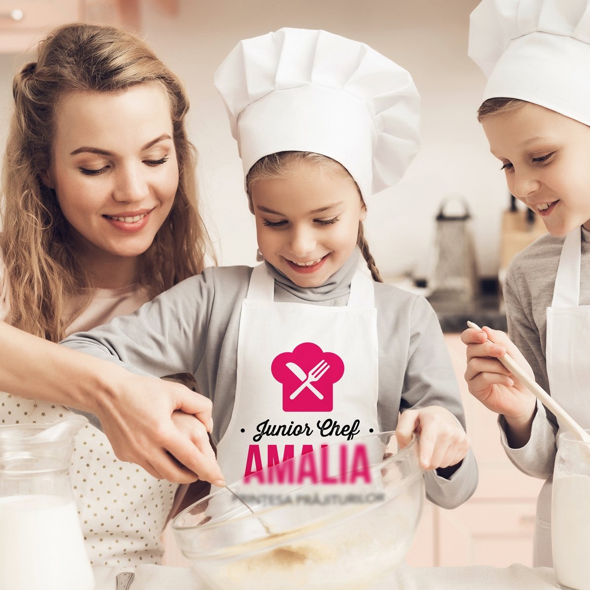 Șorț personalizat pentru copii cu text - Prințesa prăjiturilor