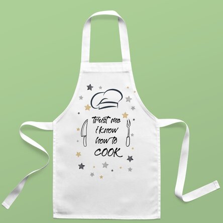 Șorț personalizat pentru copii cu text - Trust me i know how to cook