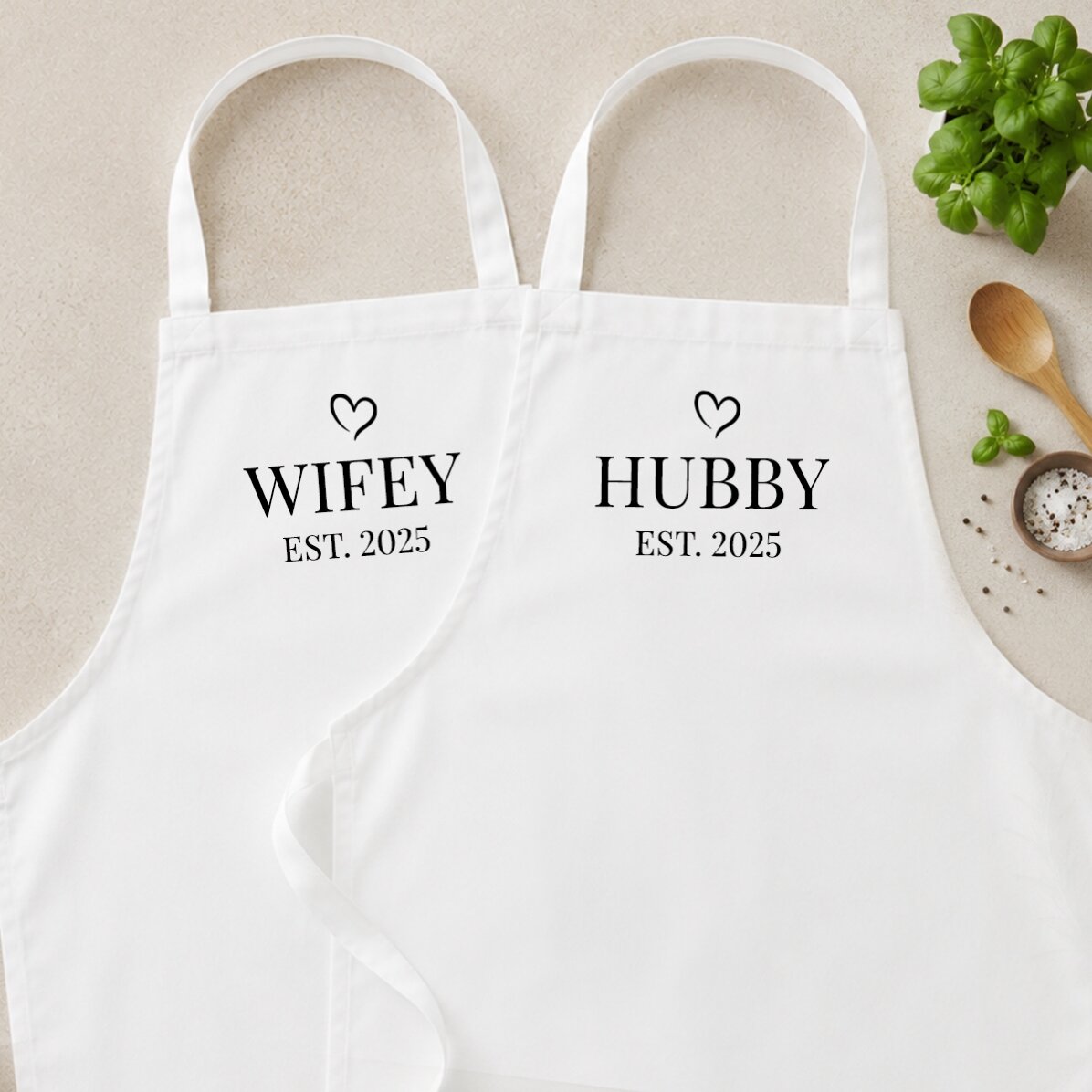 Personalised boxer shorts for couples with a message