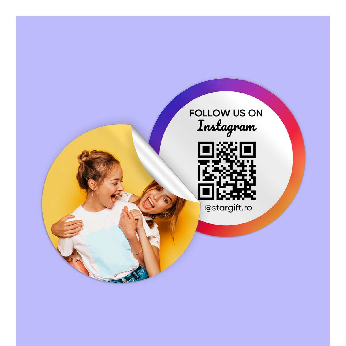 Customised stickers, self-adhesive labels