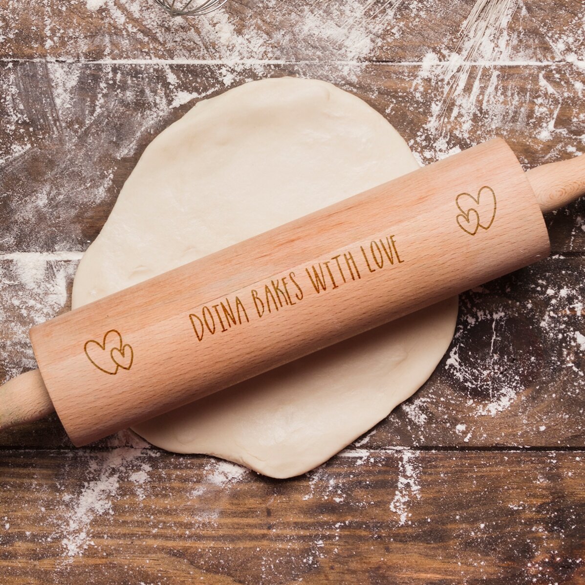 Sucitor de lemn personalizat - Bake with love
