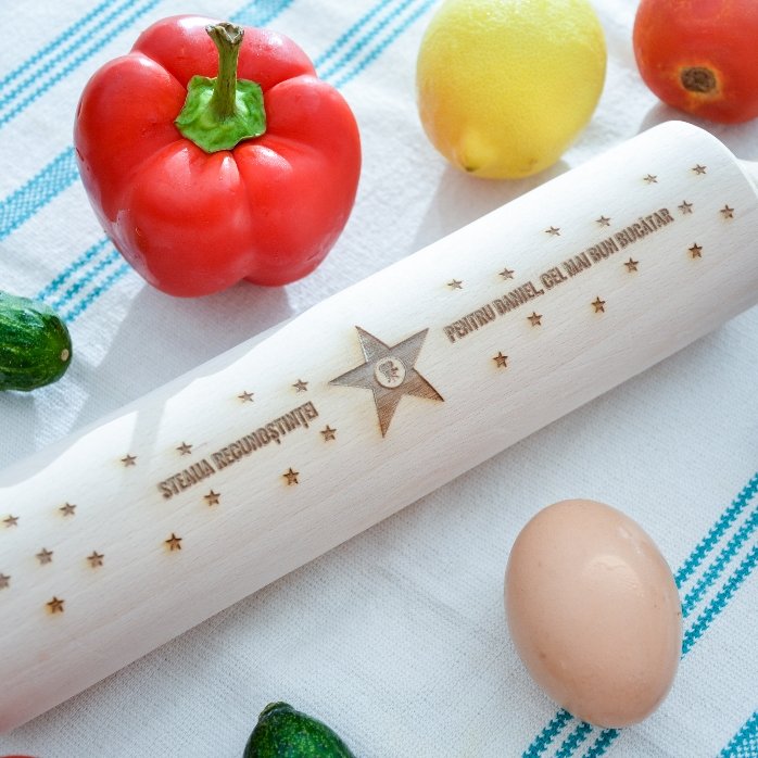 Personalised wooden rolling pin - Star of gratitude