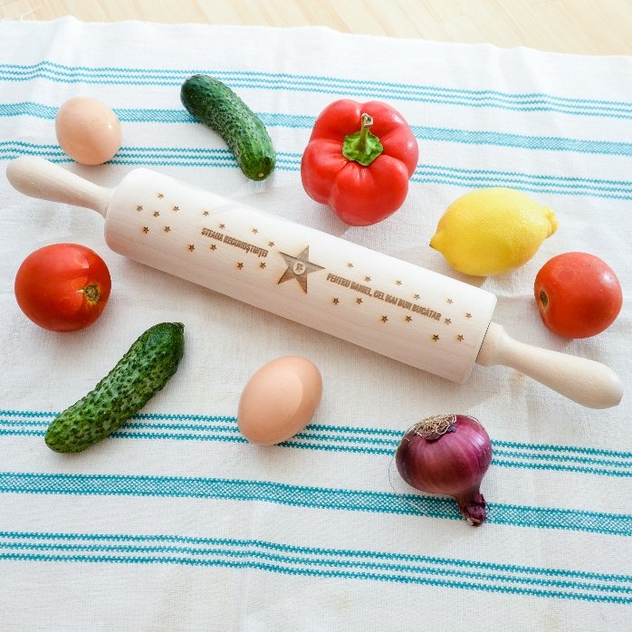 Personalised wooden rolling pin - Star of gratitude