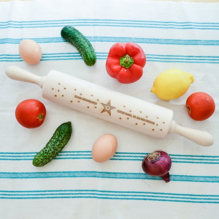 Personalised wooden rolling pin - Star of gratitude