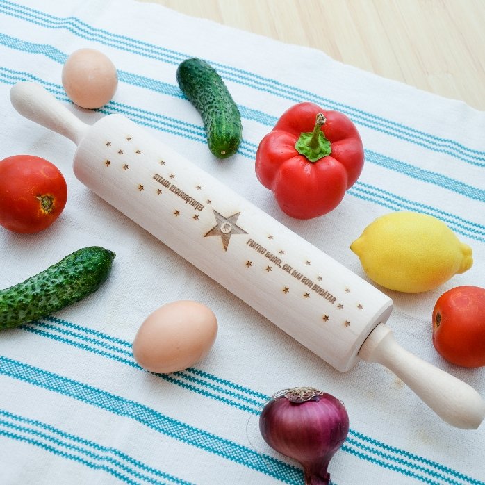 Personalised wooden rolling pin - Star of gratitude