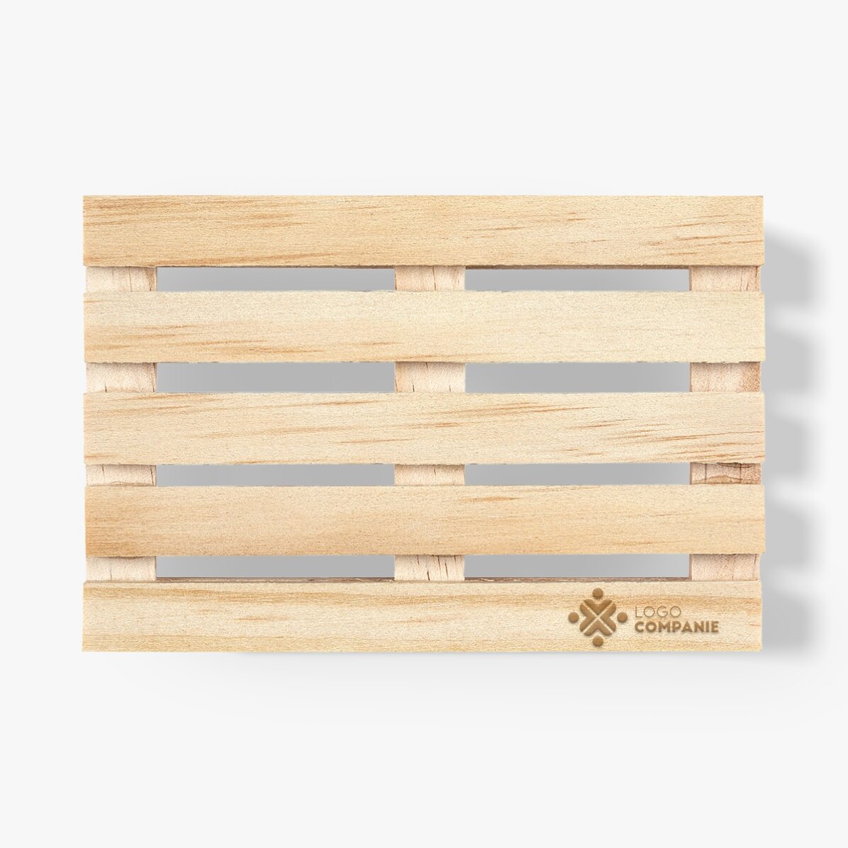 Suport de pahar în formă de palet personalizat cu logo