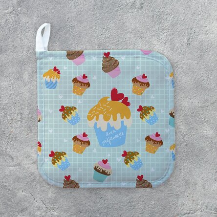 Suport oală fierbinte personalizat cu text - Cupcake